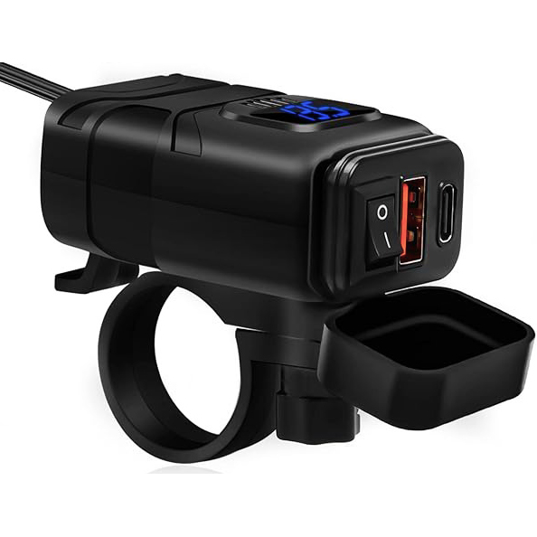 Vodotesna zasuvka na riditka THROTTLE CHARGER 12v usb-a a usb-c (PD) 48W s quickcharge modra Vodotesna zasuvka na riditka THROTTLE CHARGER 12v usb-a a usb-c (PD) 48W s quickcharge 3.jpg